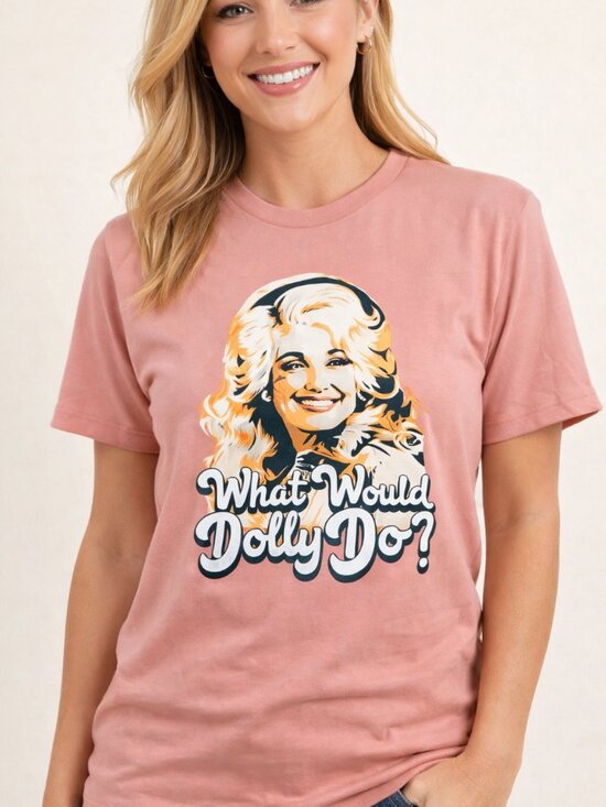 Next Level Apparel Tops - NWT What Would Dolly Do? Mauve Tee SMALL